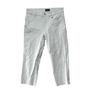 Golfino Women Light Blue Cropped Golf Pants Size 4 XS Art Made in Portugal